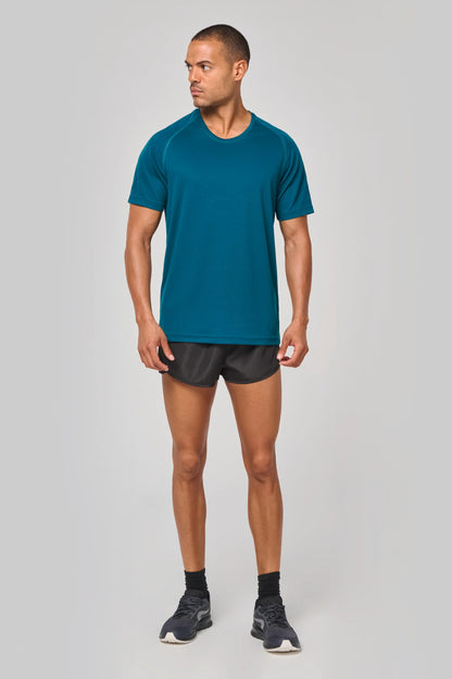 Recyceltes Herren-Sport-T-Shirt mit Rundhalsausschnitt