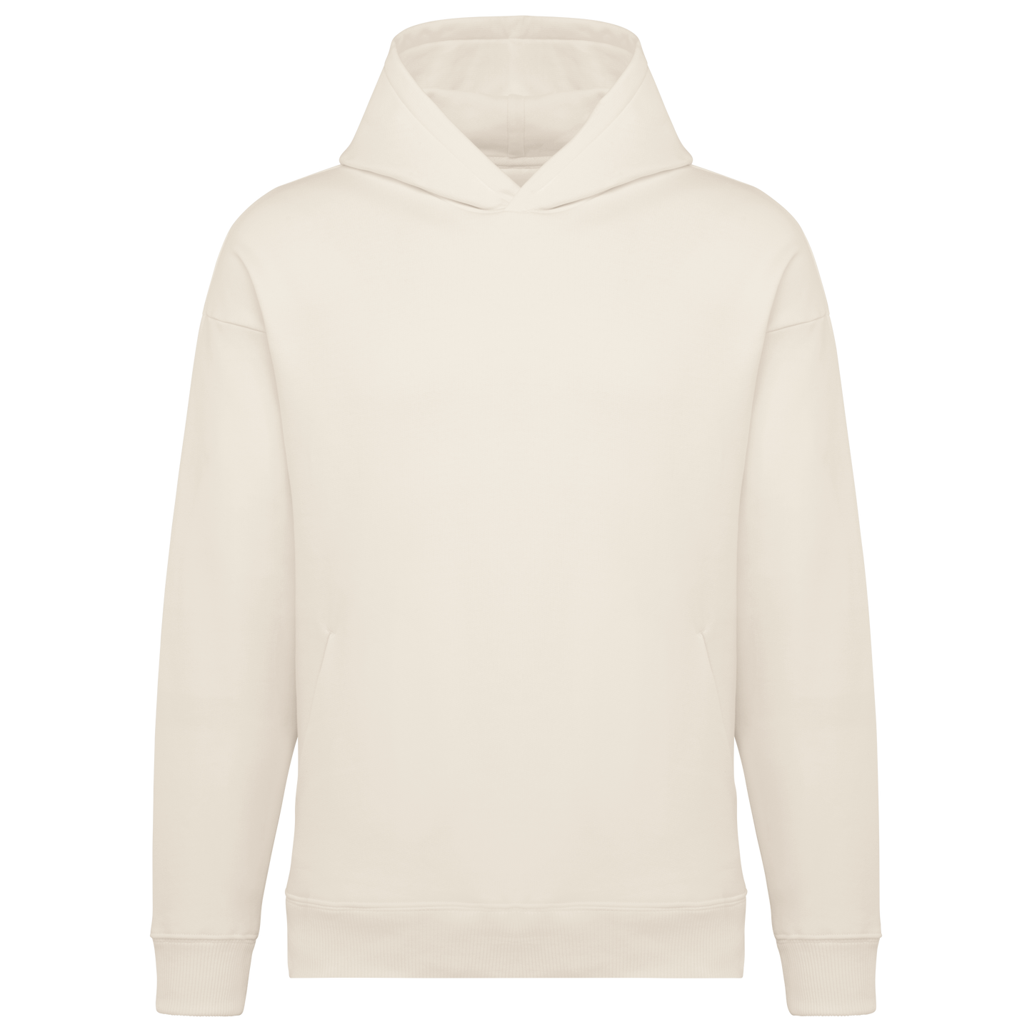 Ecologische uniseks oversized sweater met capuchon