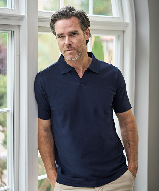 Luxury stretch v-neck polo (1404)