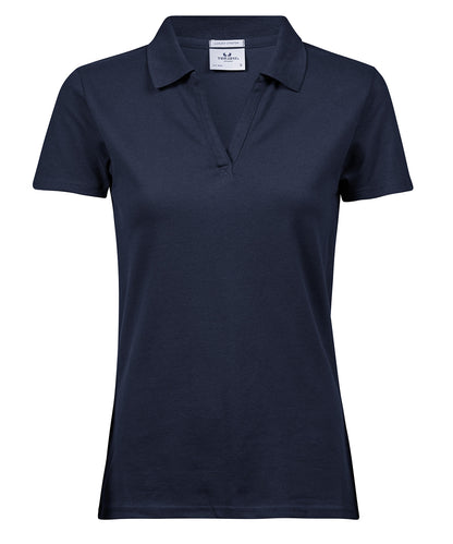 Women's luxury stretch v-neck polo - New Wave Society