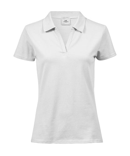 Women's luxury stretch v-neck polo - New Wave Society