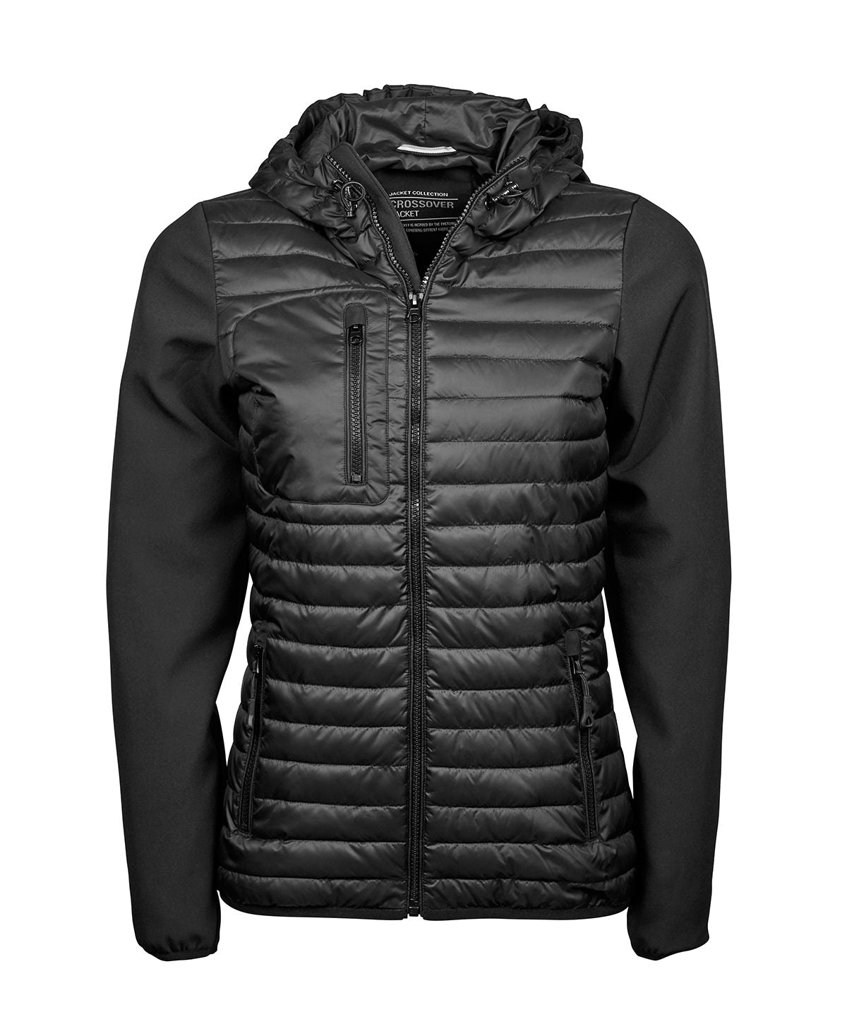 Women's hooded crossover jacket (9629)