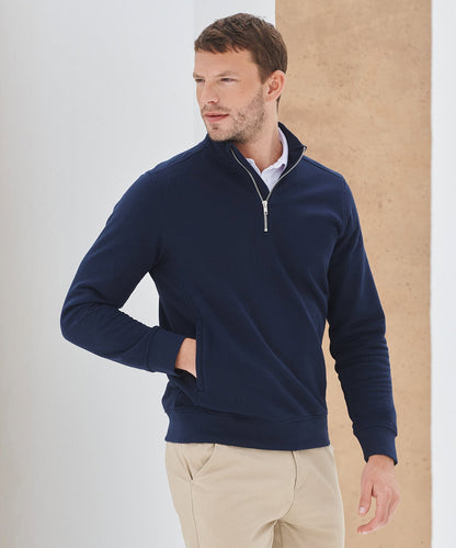 Unisex nachhaltiges Sweatshirt mit 1/4-Reißverschluss