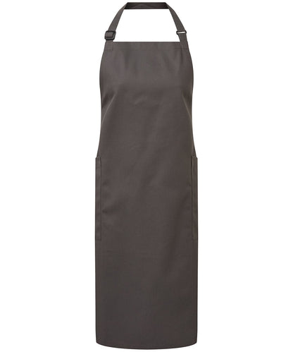 Recycled polyester and cotton bib apron, organic and Fairtrade certified