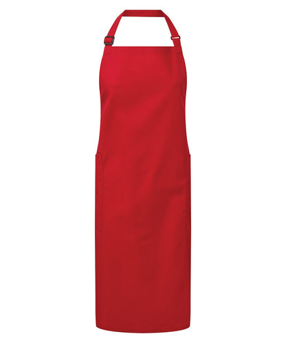 Recycled polyester and cotton bib apron, organic and Fairtrade certified