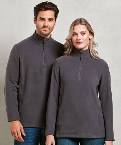 Unisex 'Recyclelight' 1/4-Reißverschluss-Mikrofleece