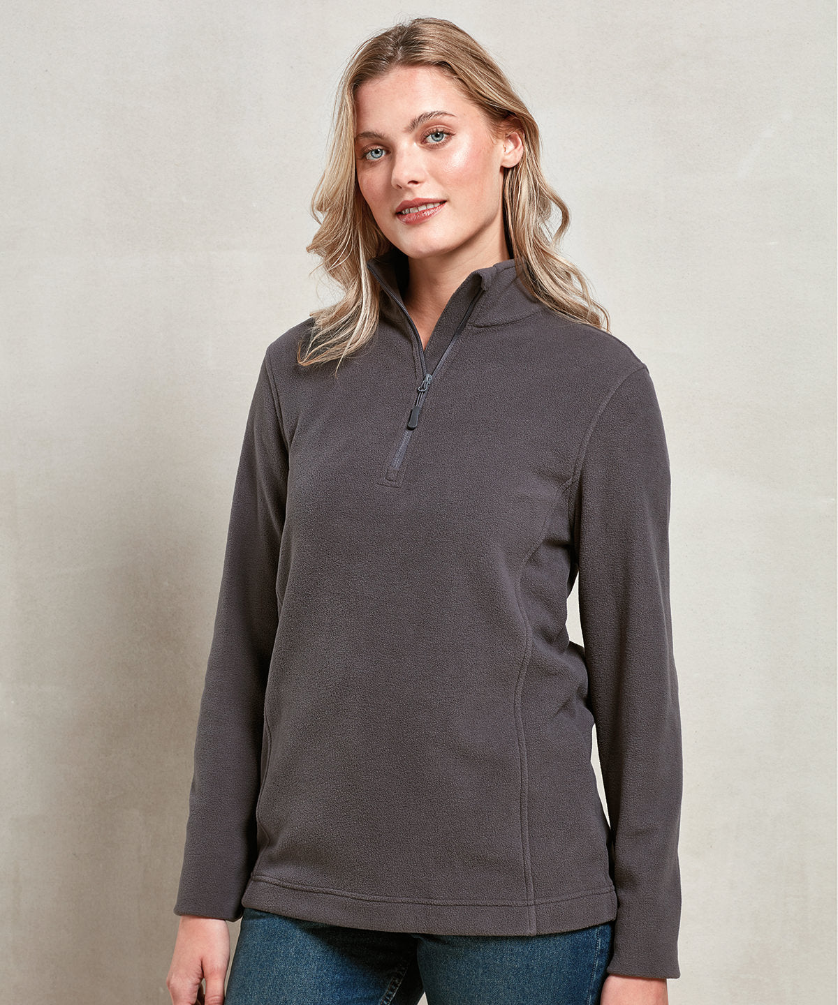 Unisex 'Recyclelight' 1/4-Reißverschluss-Mikrofleece