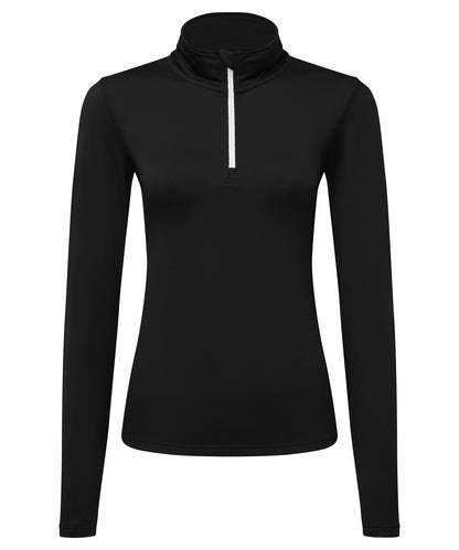 Women’s TriDri® recycled long sleeve brushed back ¼ zip top - New Wave Society