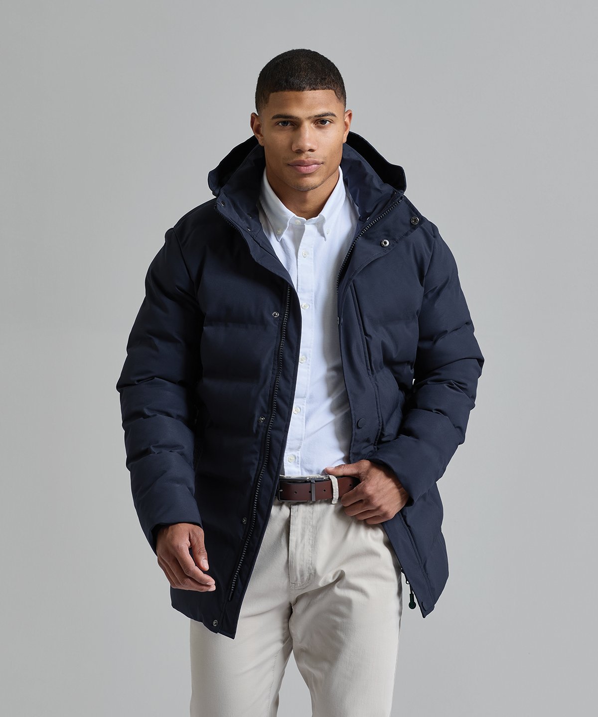 Recycled bonded longline padded jacket - New Wave Society